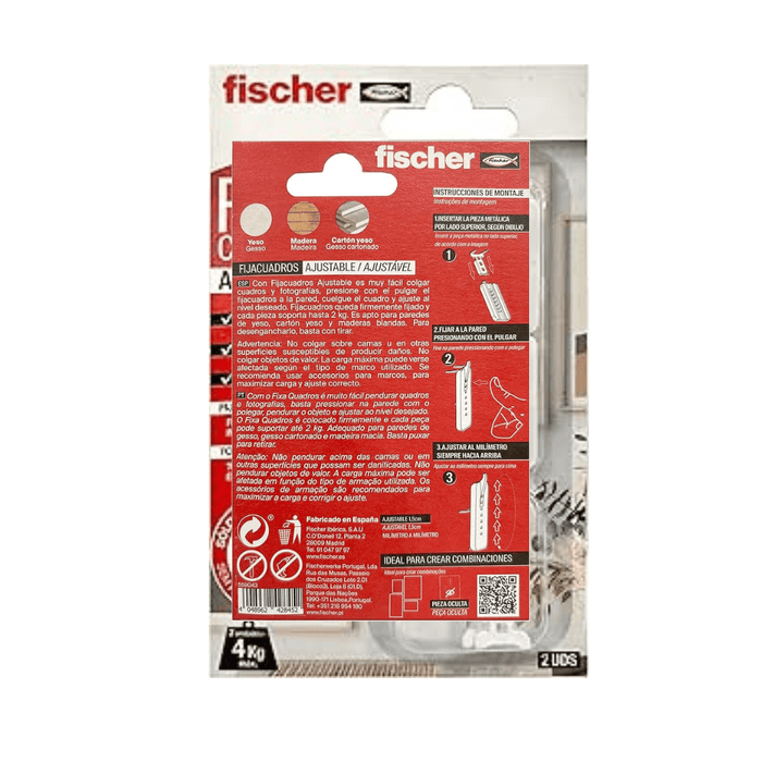 Fijacuadros Ajustable fischer (Blíster 2 Unidades)