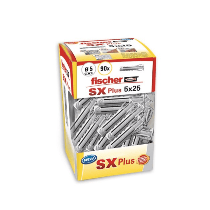 Taco SX Plus 5x25 fischer (sin tornillo)| Expansión Óptima y Sujeción Firme