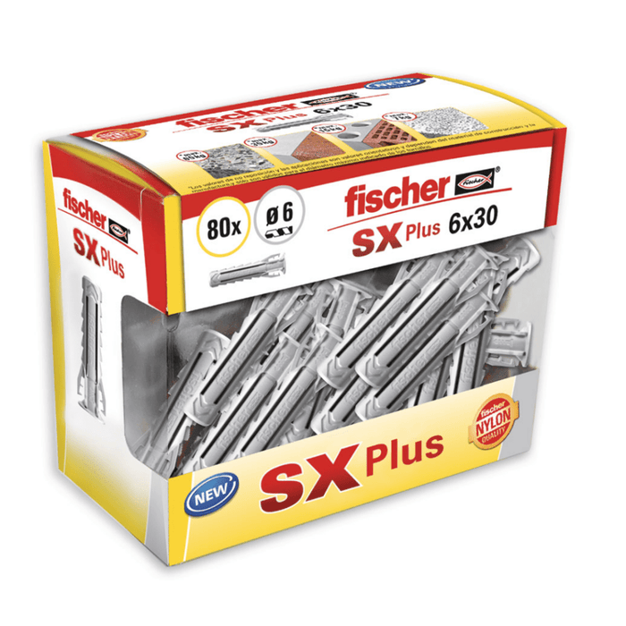 Taco SX Plus 6x30 fischer (sin tornillo) | Expansión Óptima y Sujeción Segura