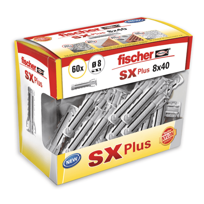 Taco SX Plus 8x40 fischer (sin tornillo) | Expansión Óptima y Sujeción Segura