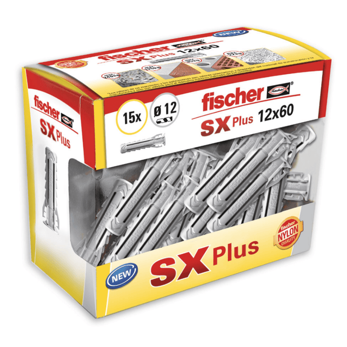 Taco SX Plus 12x60 fischer (sin tornillo) | Expansión Óptima y Sujeción Segura