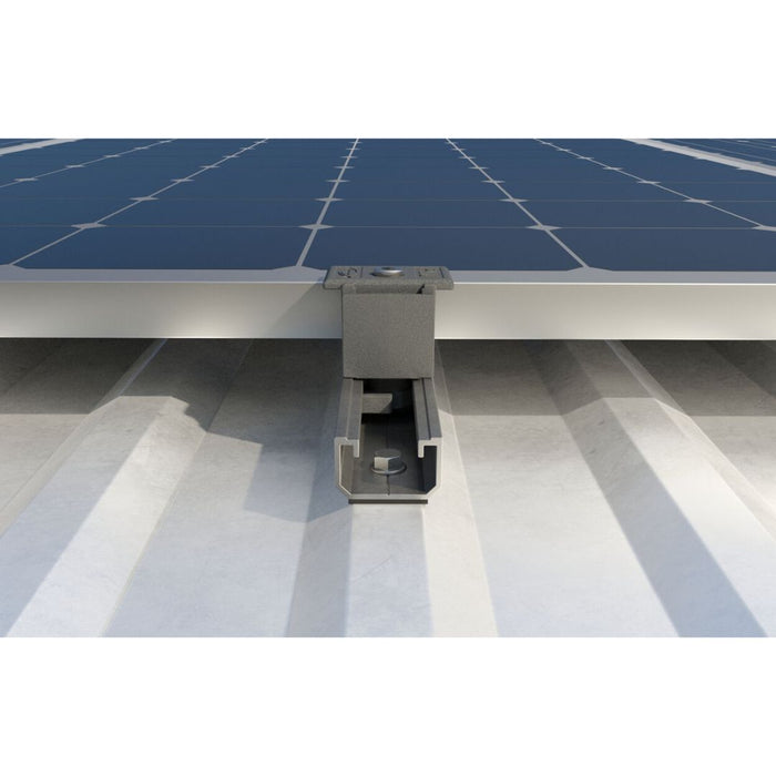 Mircro-rail L H25 aluminio Solar Metal para instalación fotovoltaica industrial en chapa