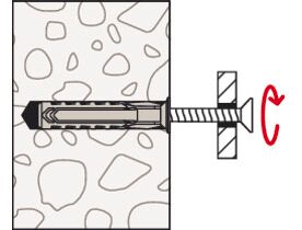 Taco SX Plus 8x40 fischer (sin tornillo) | Expansión Óptima y Sujeción Segura