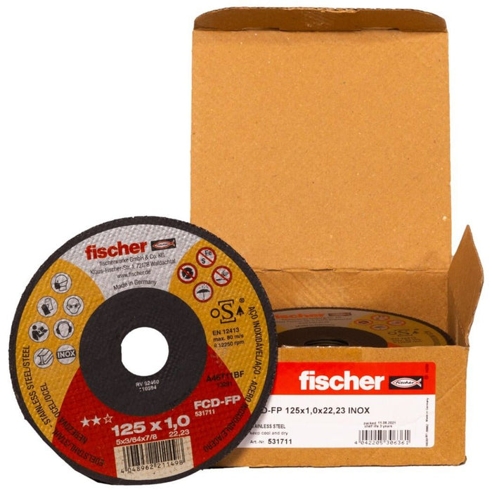 Disco de corte FCD-FP 125x1x22,23 Plus - fischer