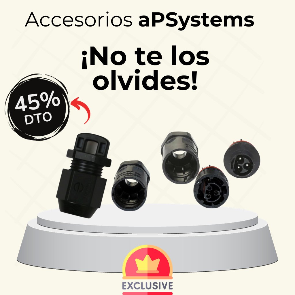 Conectores para sistemas con microinversores aPSystems